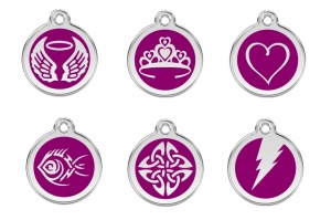 New Red Dingo Cat Tags - Purple